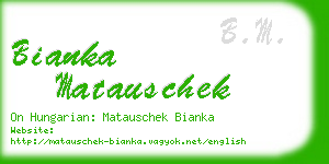 bianka matauschek business card